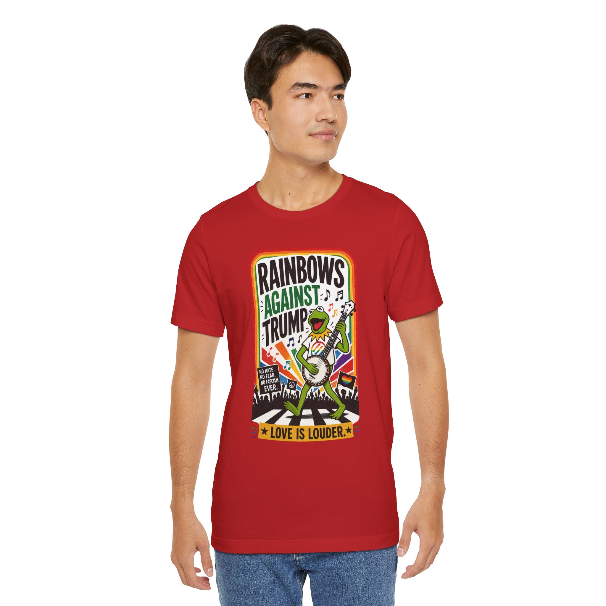 Rainbows Against Trump | Unisex Jersey Short Sleeve Tee