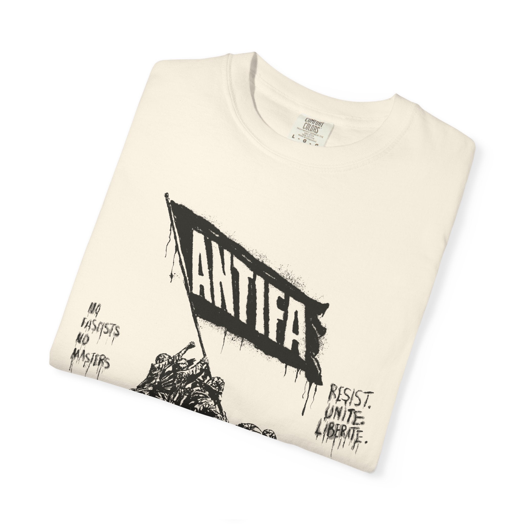 Antifa Flag Raising | Protest Art Unisex T-Shirt