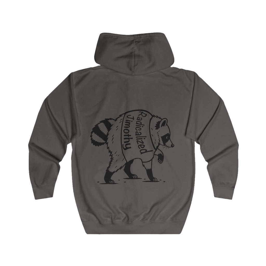 Radicalized Left Raccoon Hoodie | Political Graphic Zip Hoodie