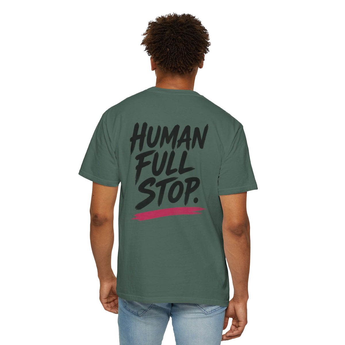 Rose Division rose graphic T-Shirt | Human Full Stop back print