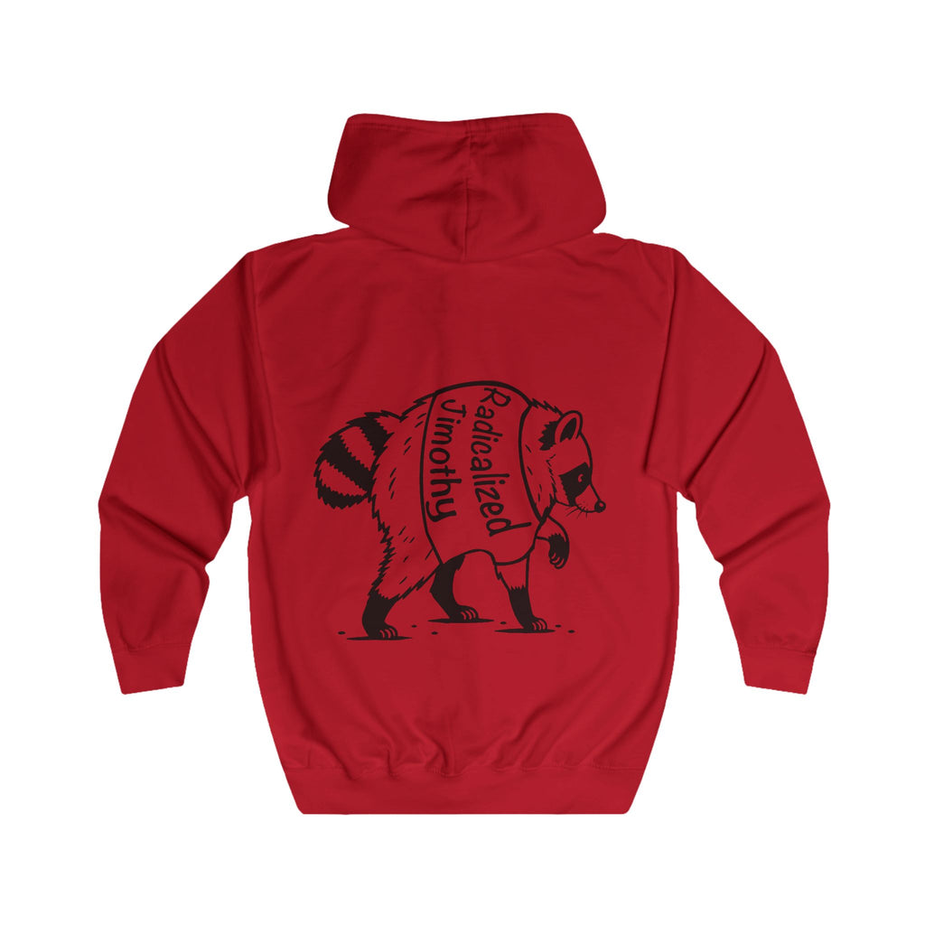 Radicalized Left Raccoon Hoodie | Political Graphic Zip Hoodie