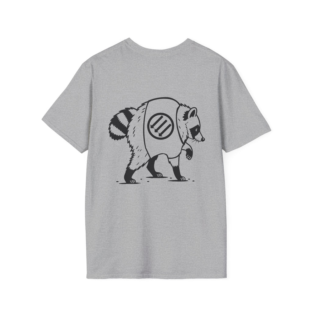 Jimothy the Racoon Off to Take Out the Trash. Wheres the White House? Unisex Softstyle T-Shirt