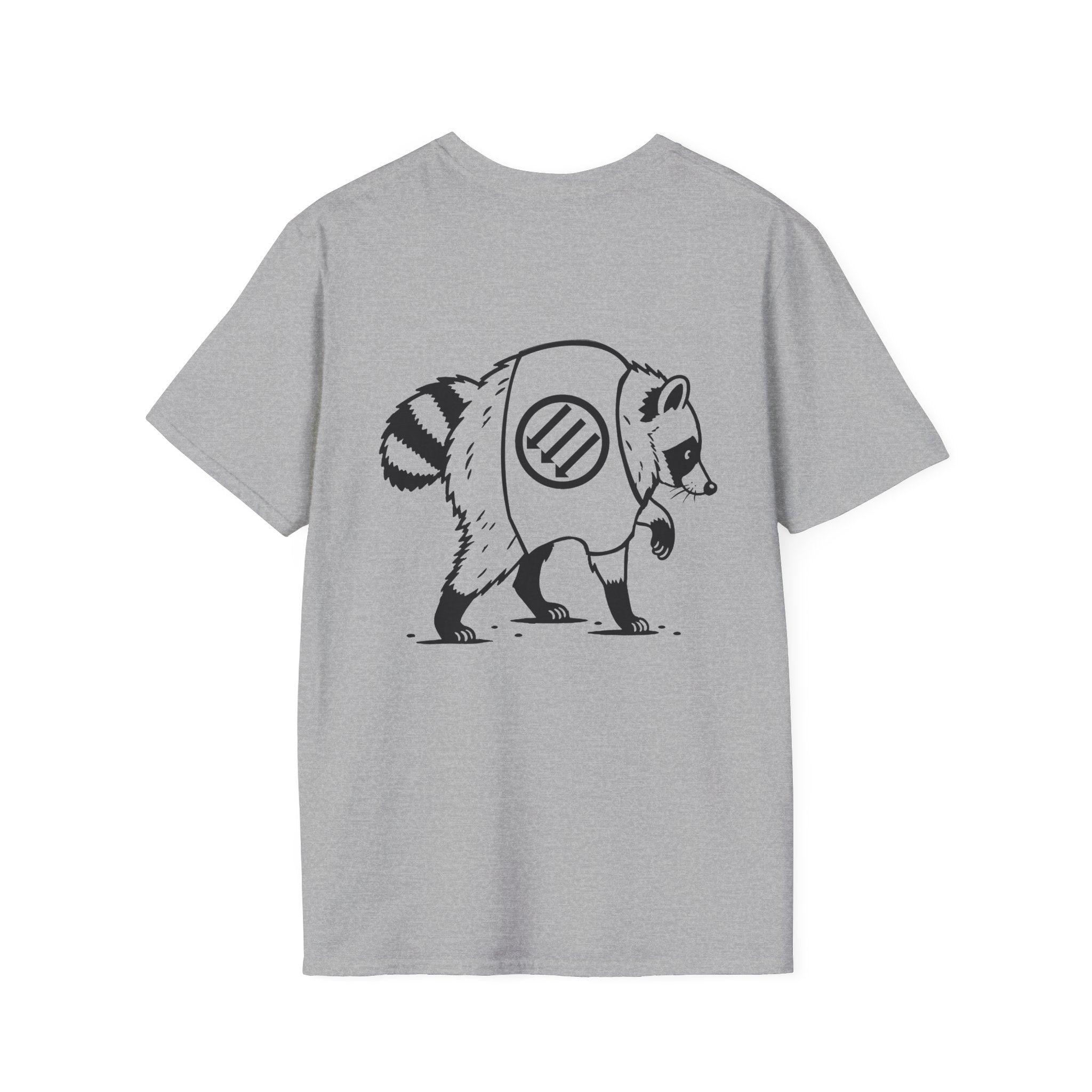 Jimothy the Racoon Off to Take Out the Trash. Wheres the White House? Unisex Softstyle T-Shirt