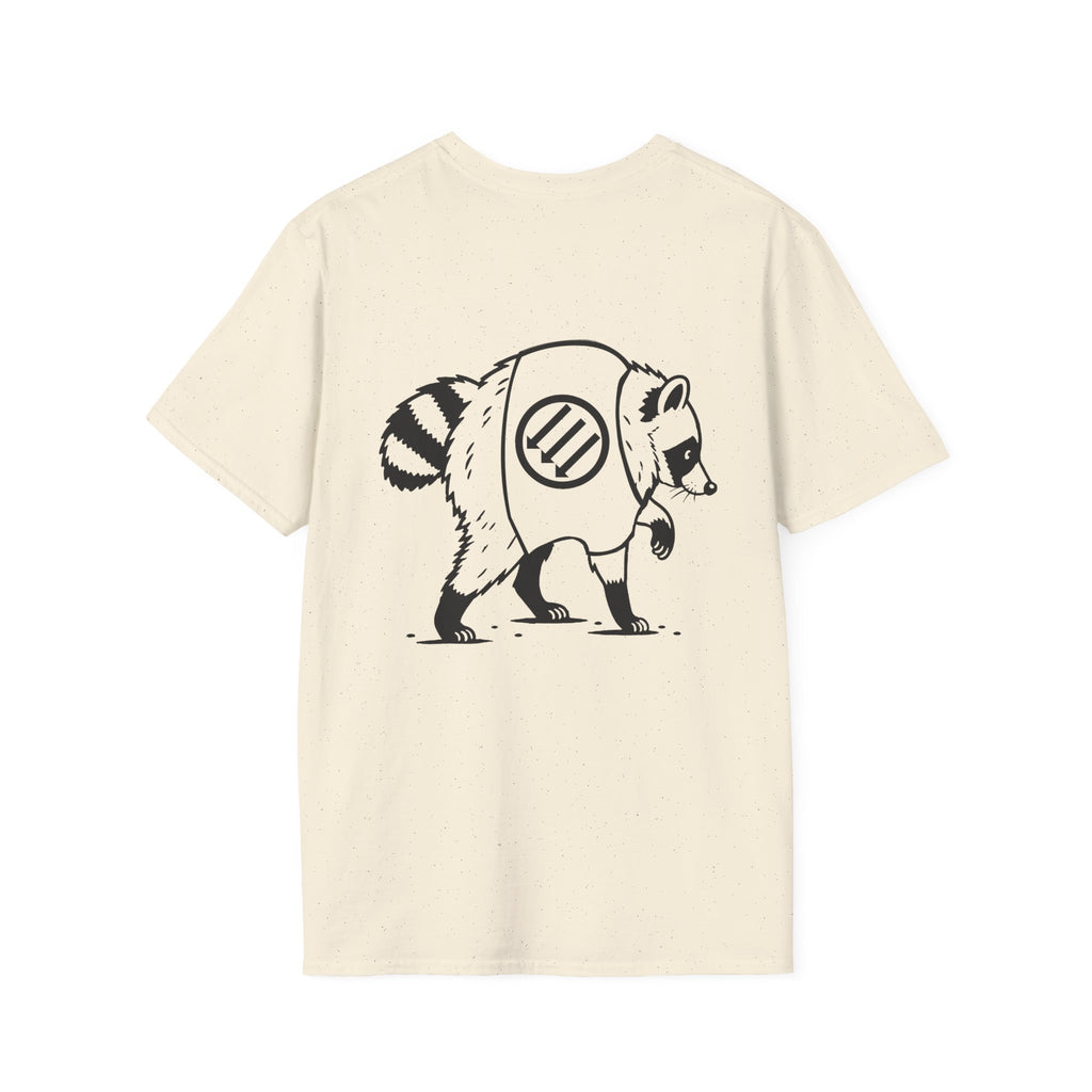 Jimothy the Racoon Off to Take Out the Trash. Wheres the White House? Unisex Softstyle T-Shirt