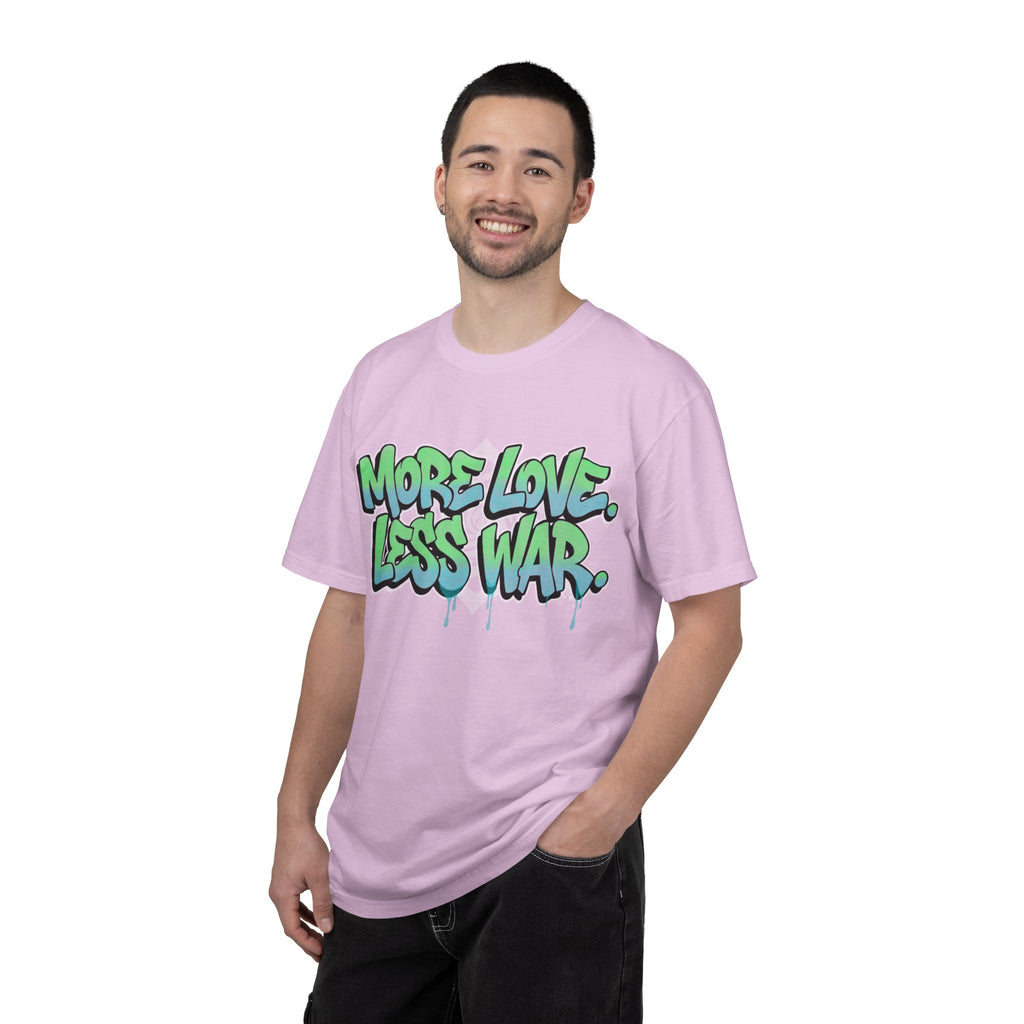 More Love Less War Unisex Garment-Dyed T-shirt