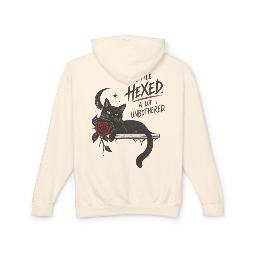Black Cat Energy Unisex Lightweight Hooded Sweatshirt