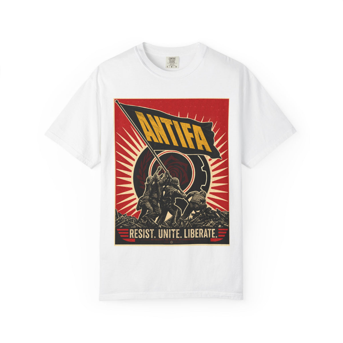Antifa Protest T-Shirt | "Resist. Unite. Liberate." Graphic Tee Unisex T-Shirt