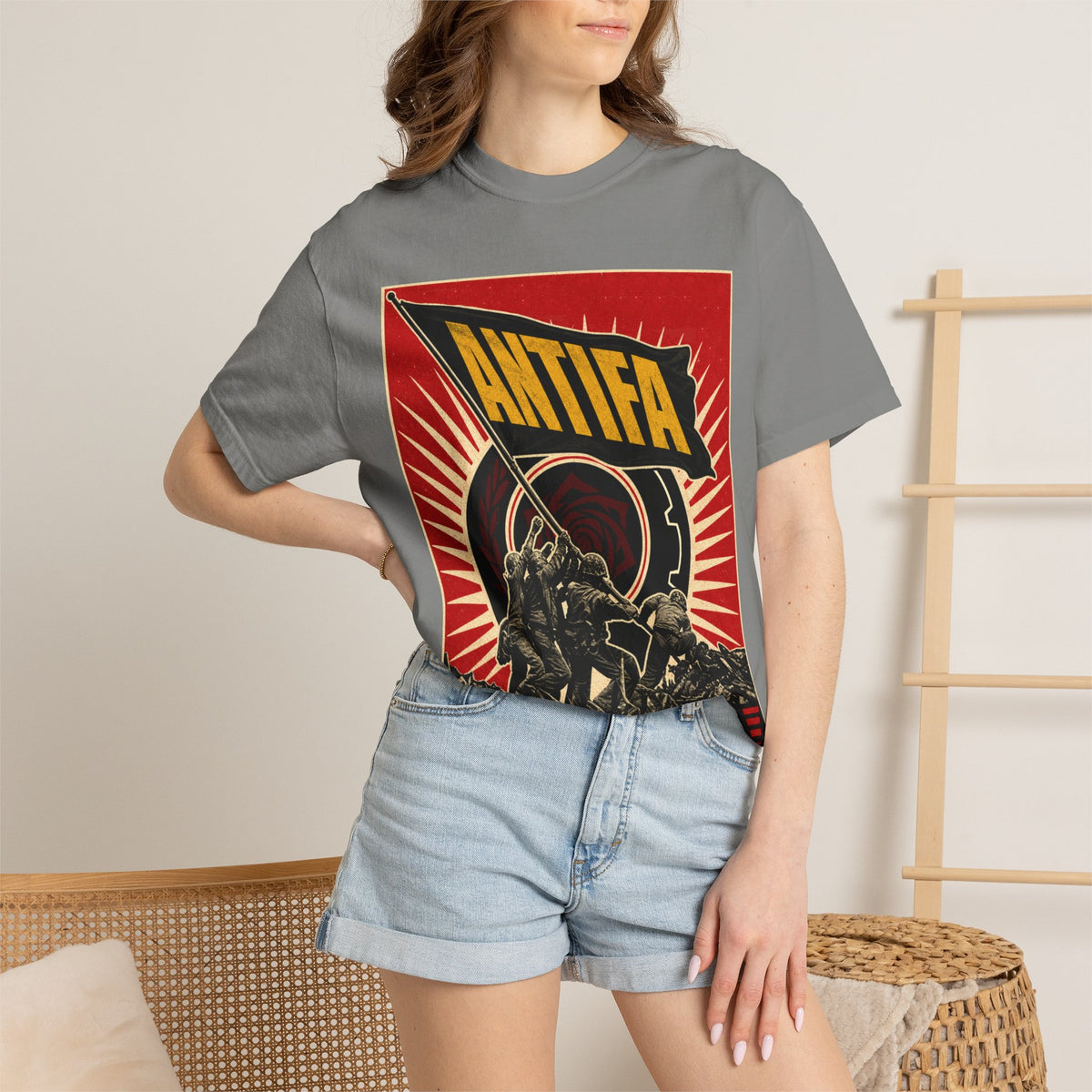 Antifa Protest T-Shirt | "Resist. Unite. Liberate." Graphic Tee Unisex T-Shirt