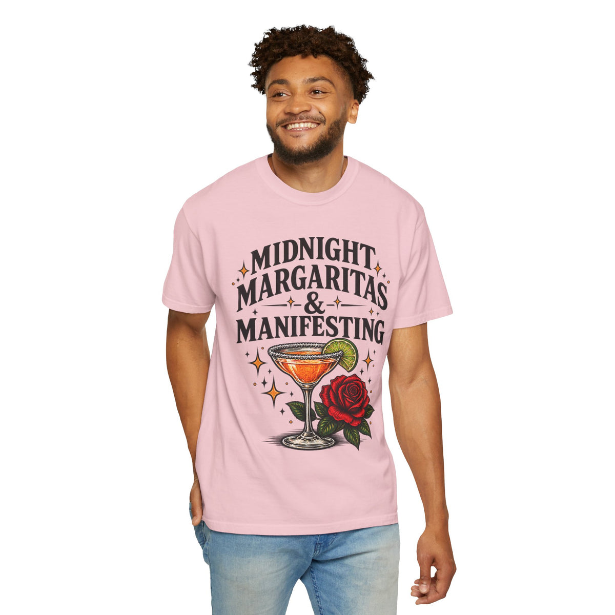 Midnight Margaritas & Manifesting T-shirt | Margarita Cocktail Illustration