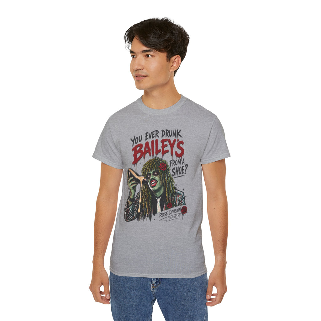 You ever drunk Baileys from a Shoe? Im Old Greg! Unisex Ultra Cotton Tee