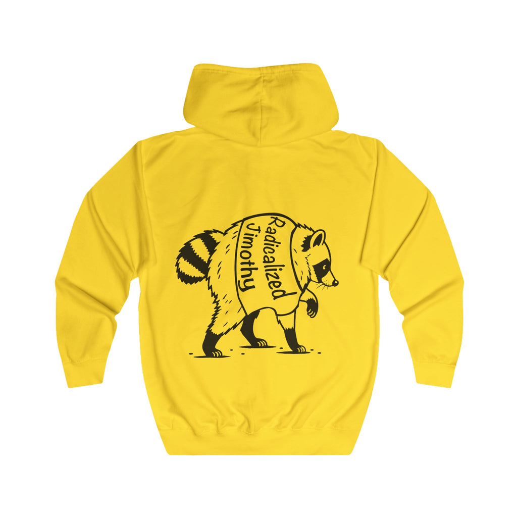 Radicalized Left Raccoon Hoodie | Political Graphic Zip Hoodie