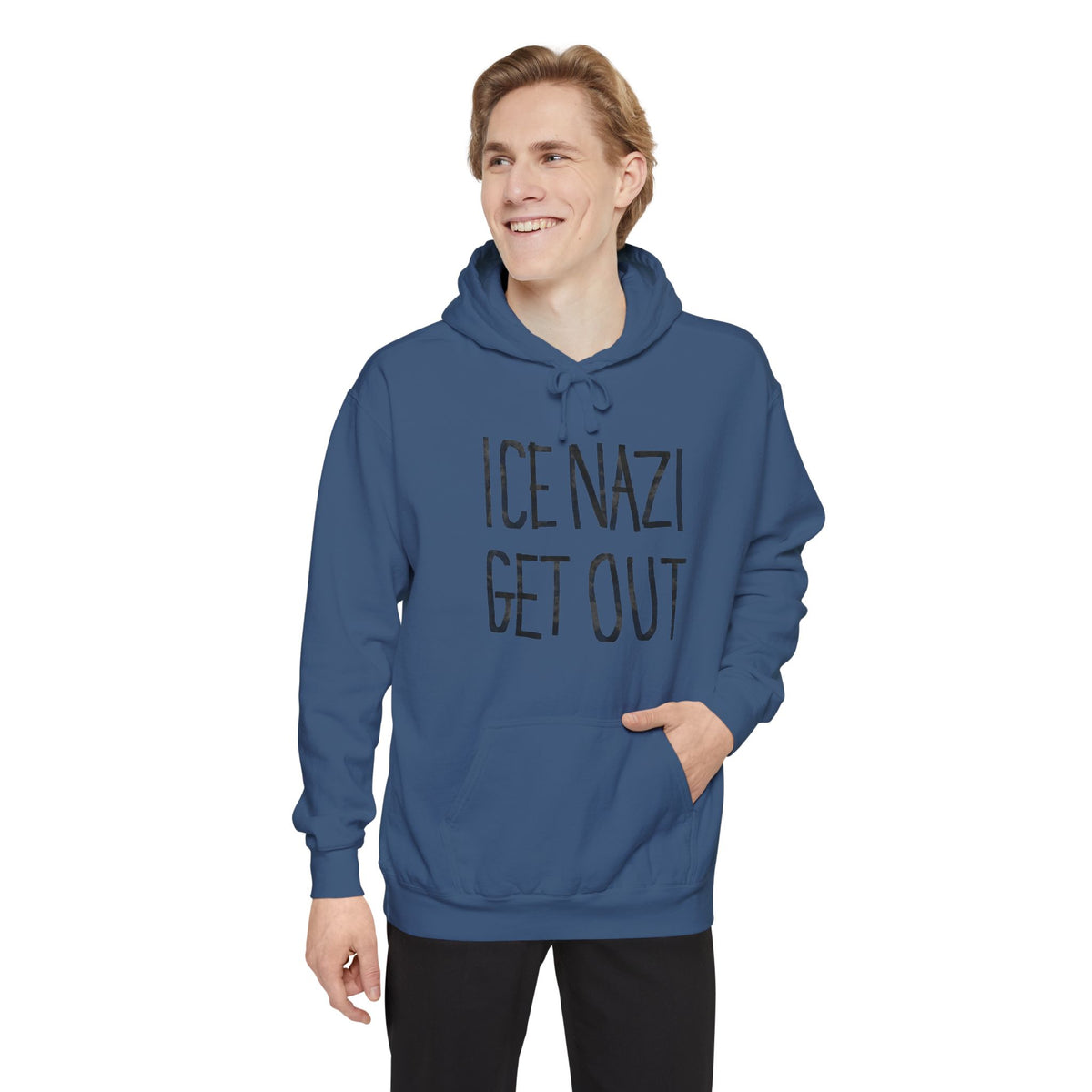 ICE NAZI OUT Hoodie | Political Statement, Protest Slogan