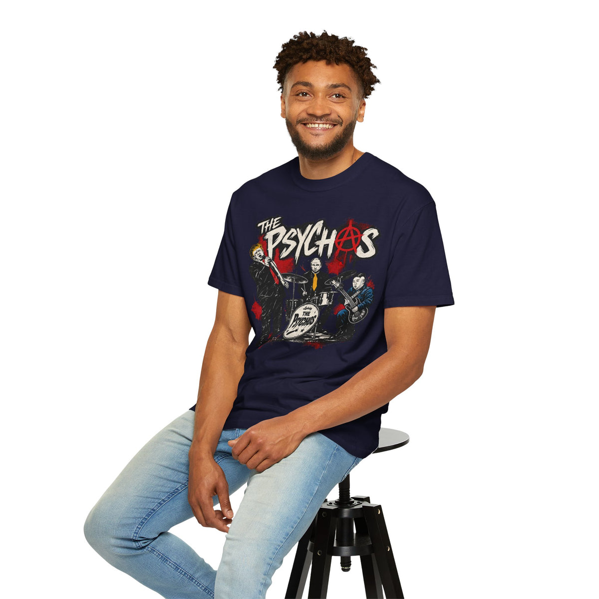 The Psychos featuring Trump. Antifa marked. Unisex Garment-Dyed T-shirt