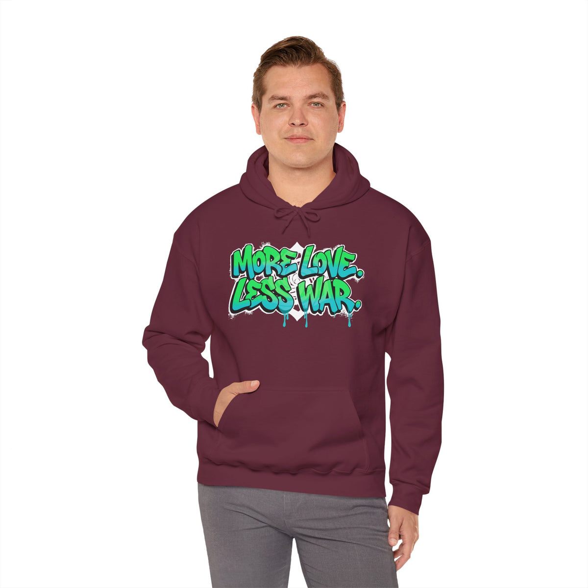 More Love | Less War Hoodie | Graffiti Peace Unisex Hoodie
