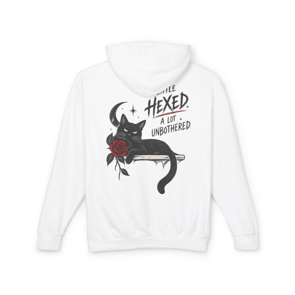 Black Cat Energy Unisex Lightweight Hooded Sweatshirt