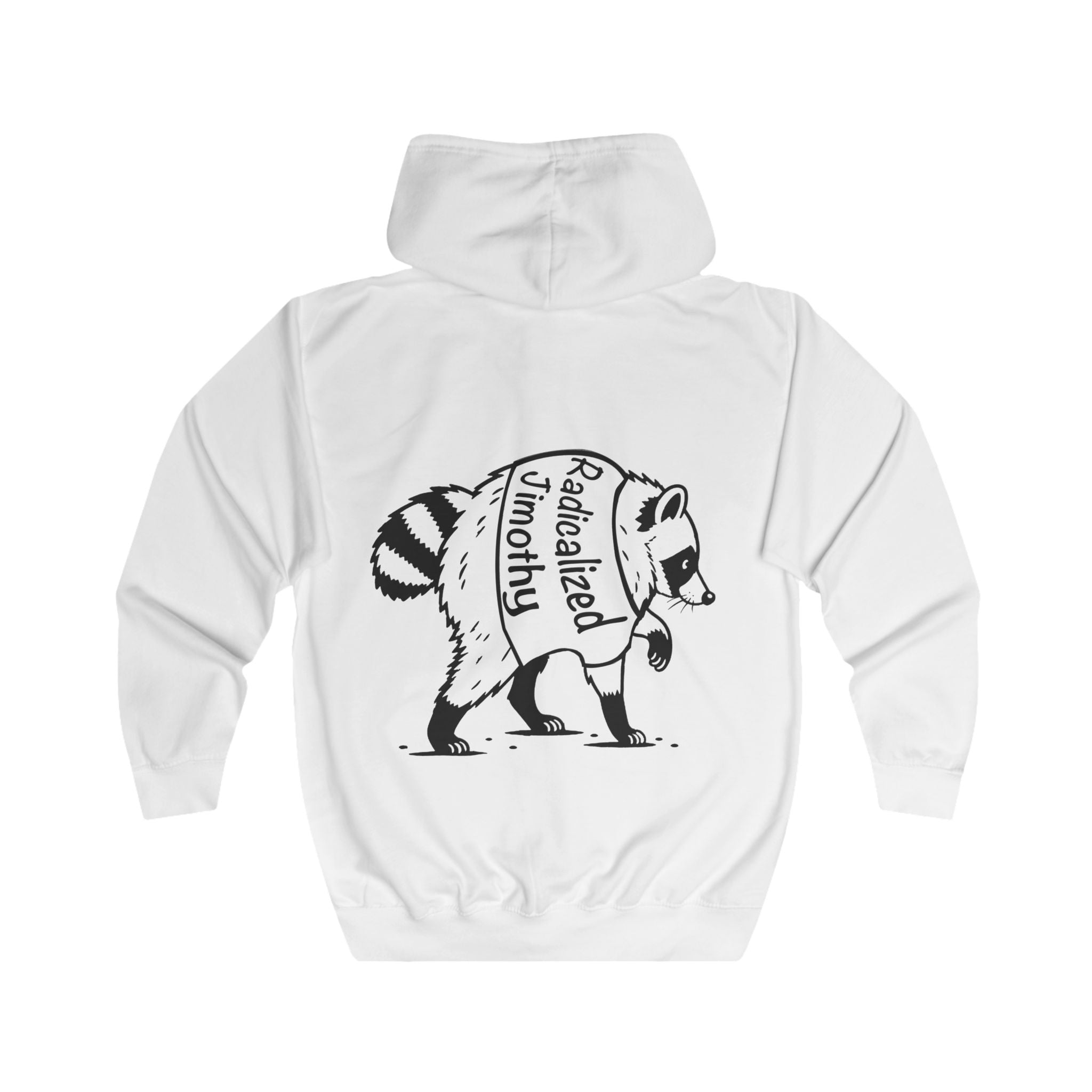 Radicalized Left Raccoon Hoodie | Political Graphic Zip Hoodie