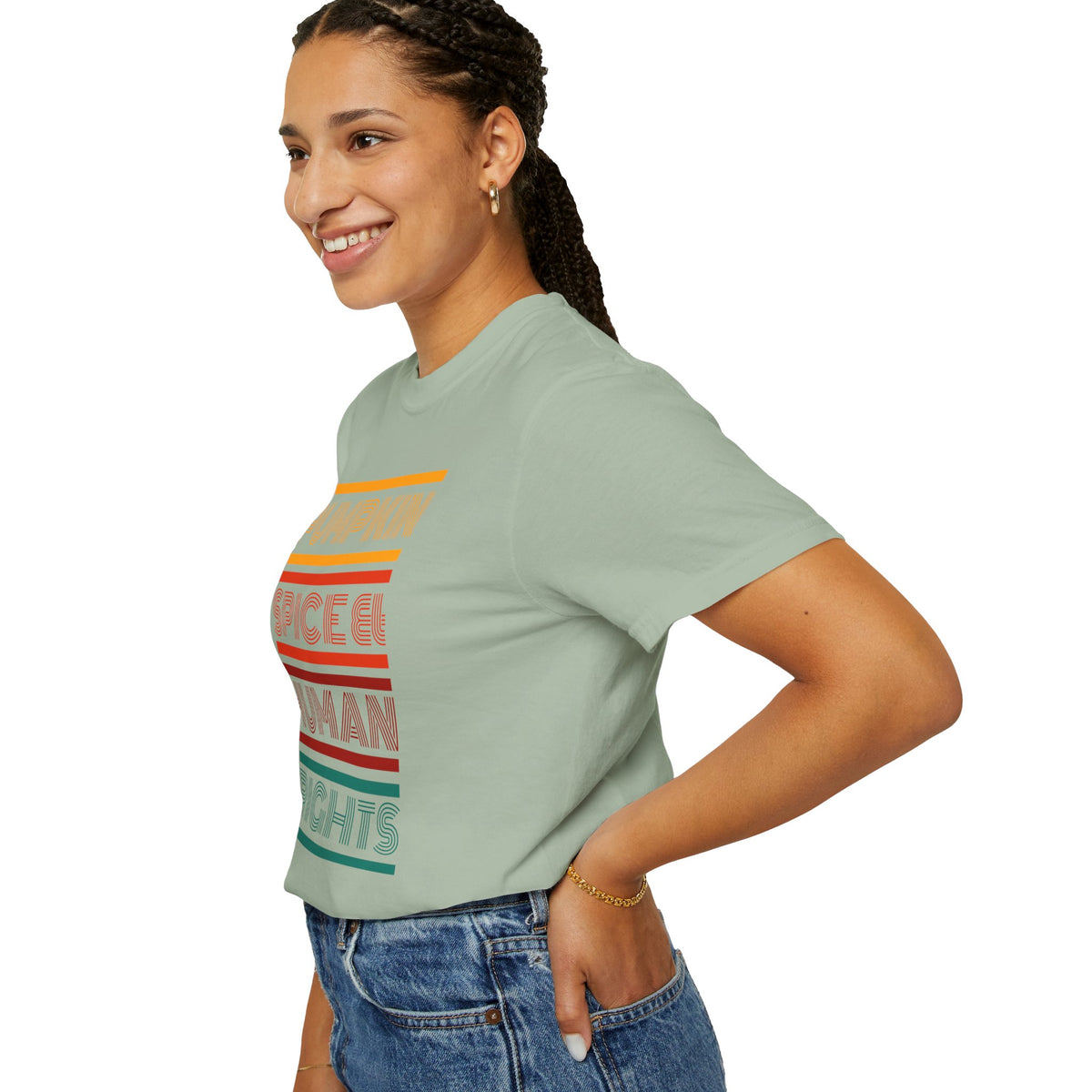 Pumpkin spice and human rights Unisex Garment-Dyed T-shirt