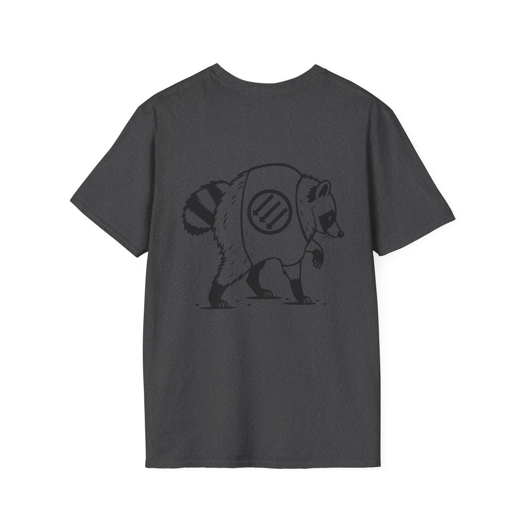 Jimothy the Racoon Off to Take Out the Trash. Wheres the White House? Unisex Softstyle T-Shirt