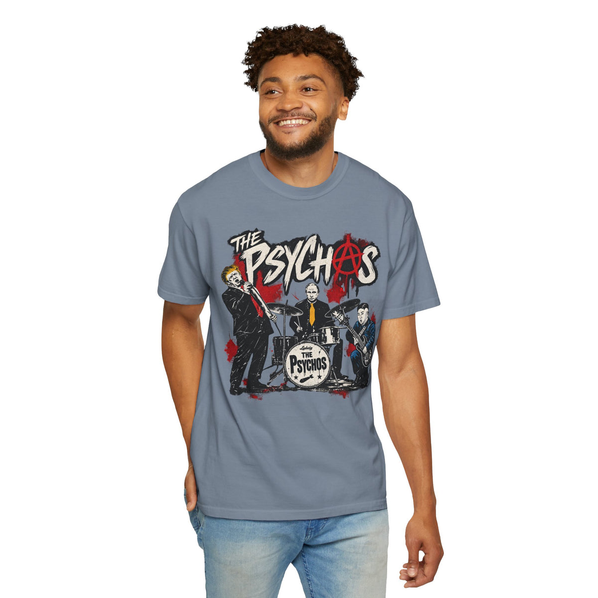 The Psychos featuring Trump. Antifa marked. Unisex Garment-Dyed T-shirt