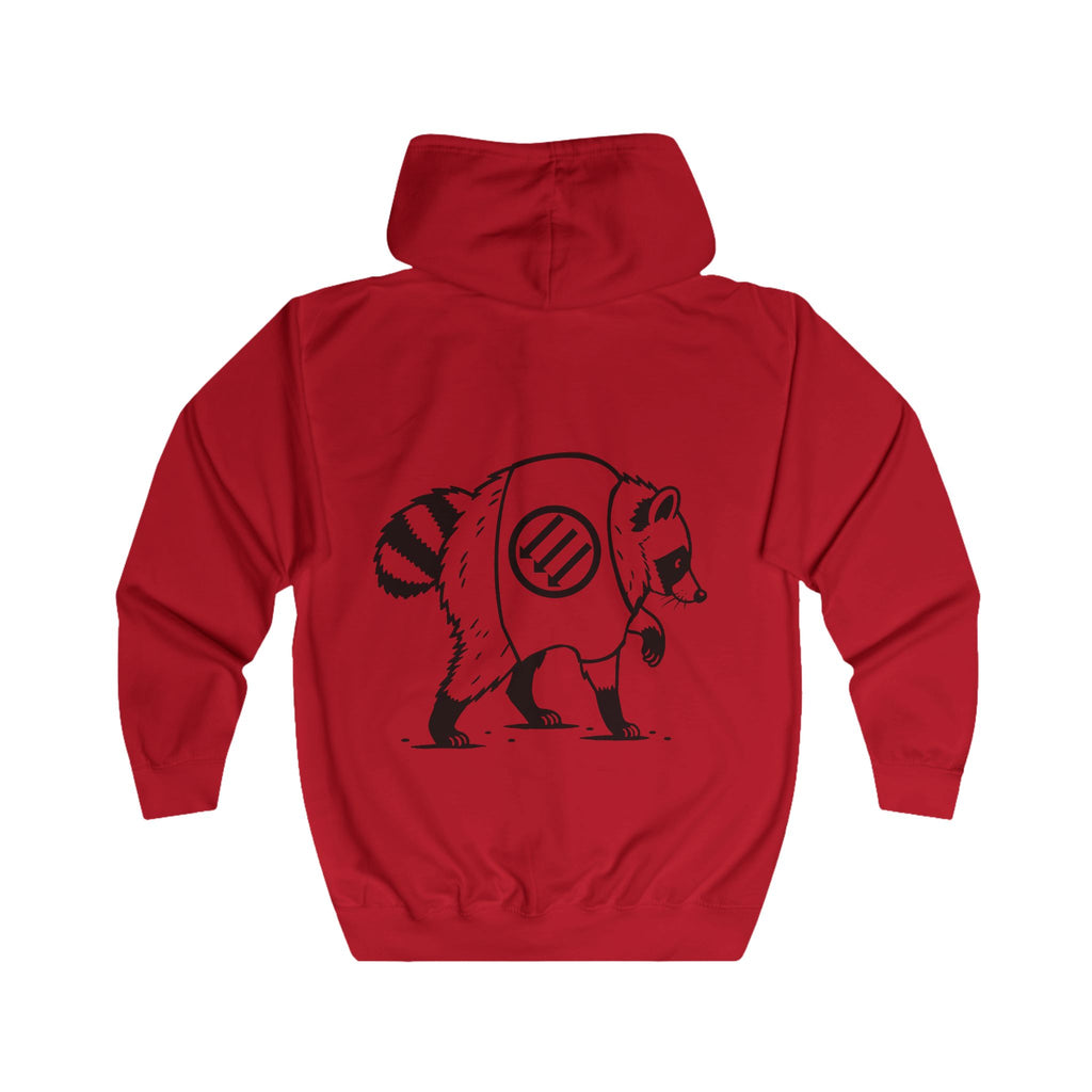 Racoon Out Looking for Trash. Unisex Full Zip Hoodie