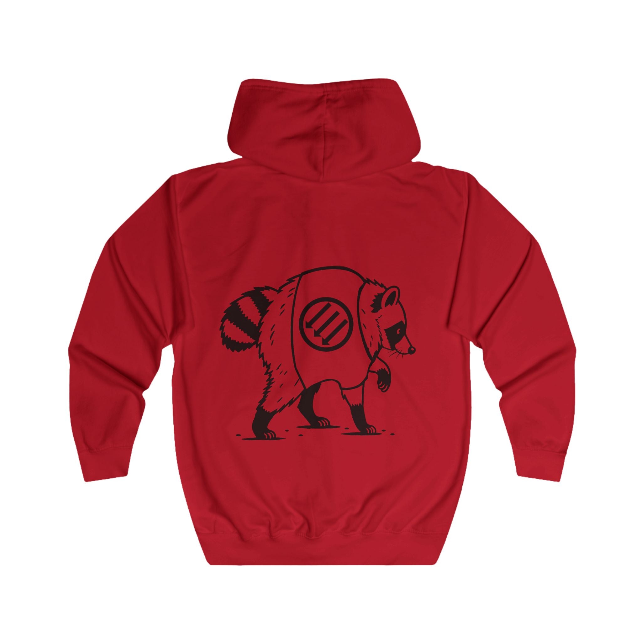 Racoon Out Looking for Trash. Unisex Full Zip Hoodie