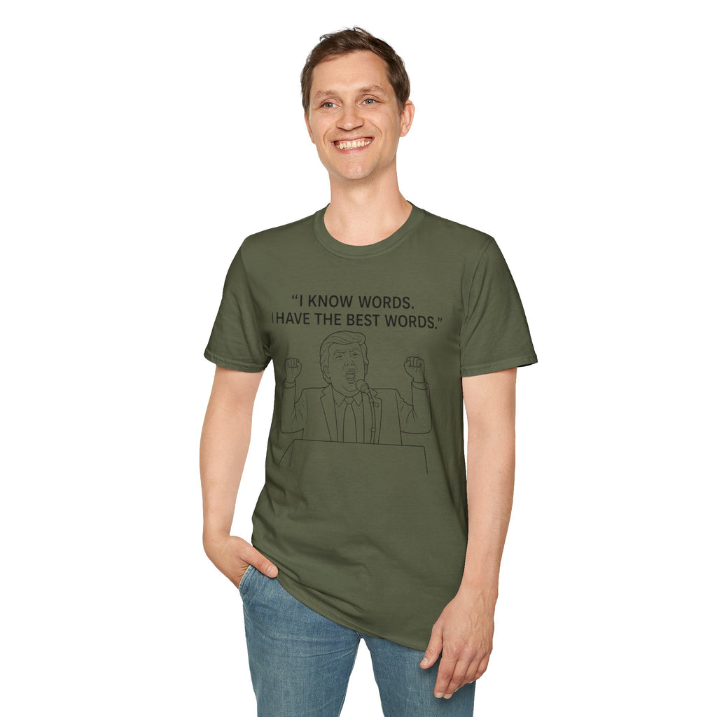 Trump- "I Know Words, I Have The Best Words" Trump illustration T-Shirt