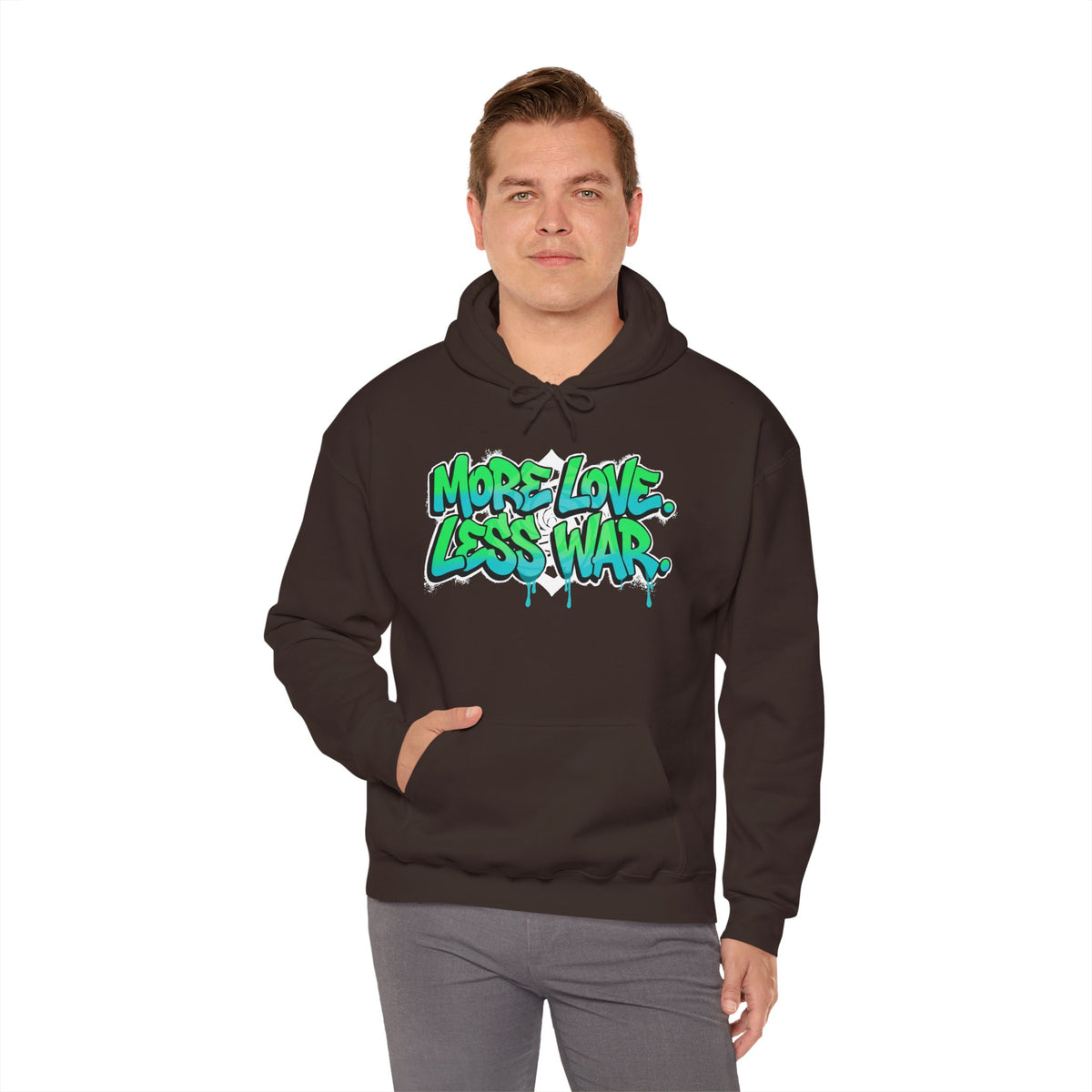 More Love | Less War Hoodie | Graffiti Peace Unisex Hoodie