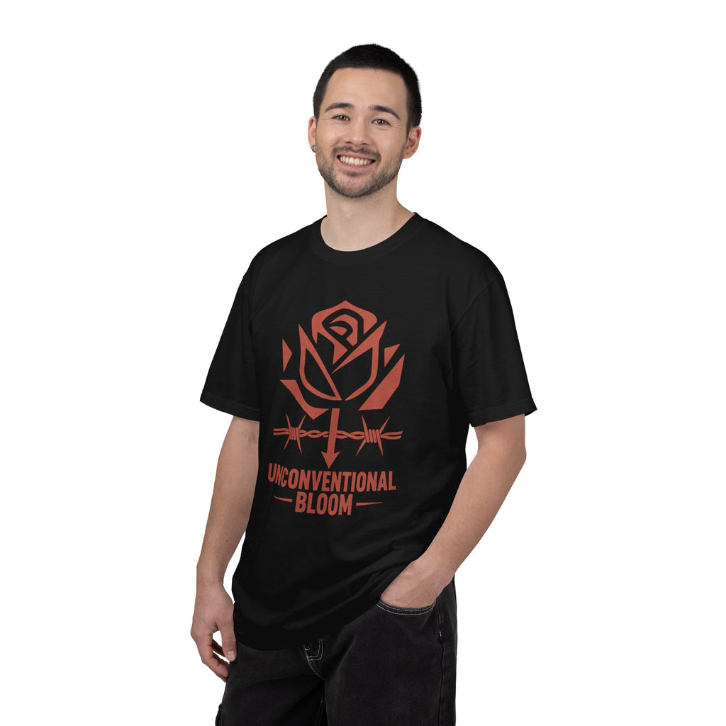 Unconventional Bloom Rose graphic T-Shirt | Barbed Wire Floral Tee