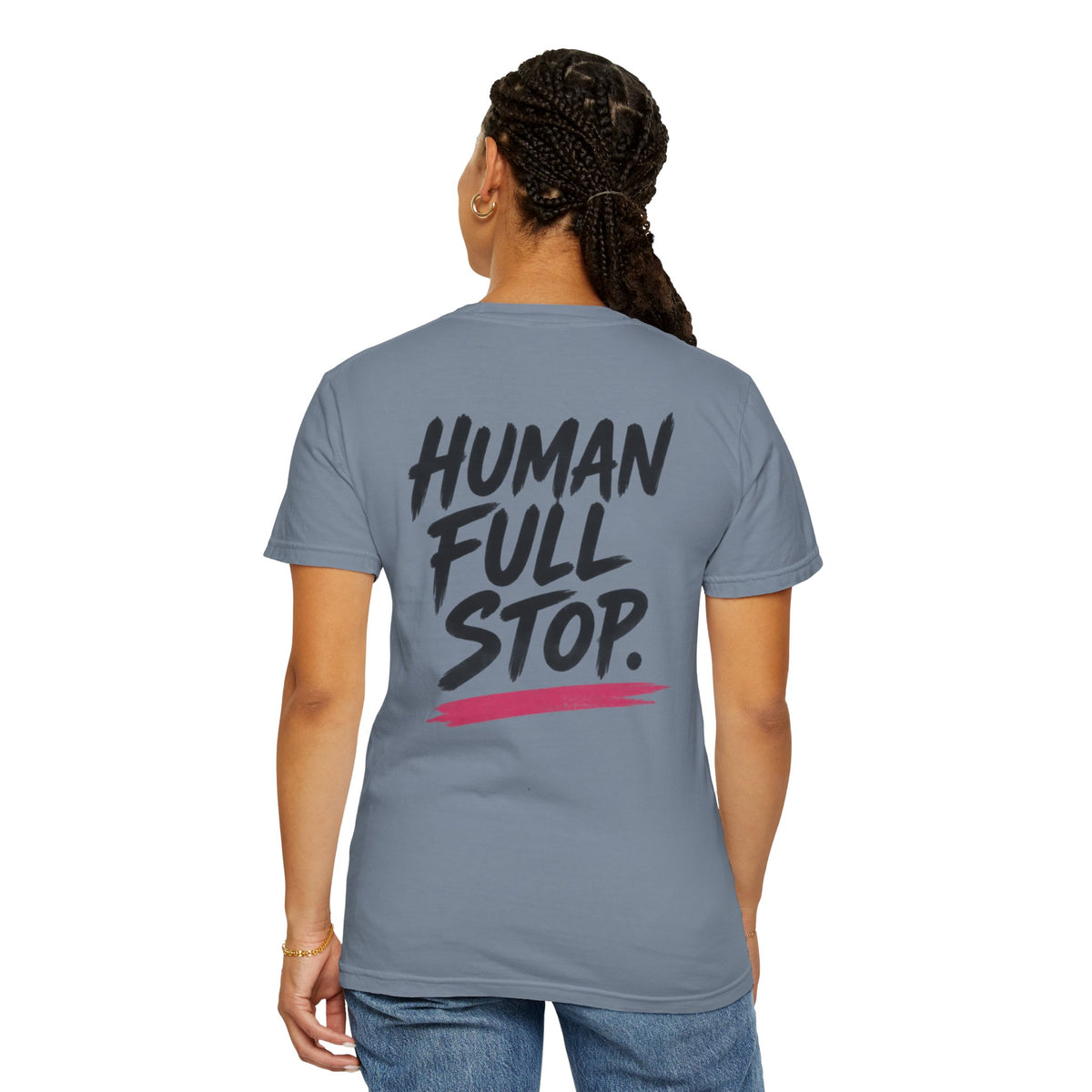Rose Division rose graphic T-Shirt | Human Full Stop back print