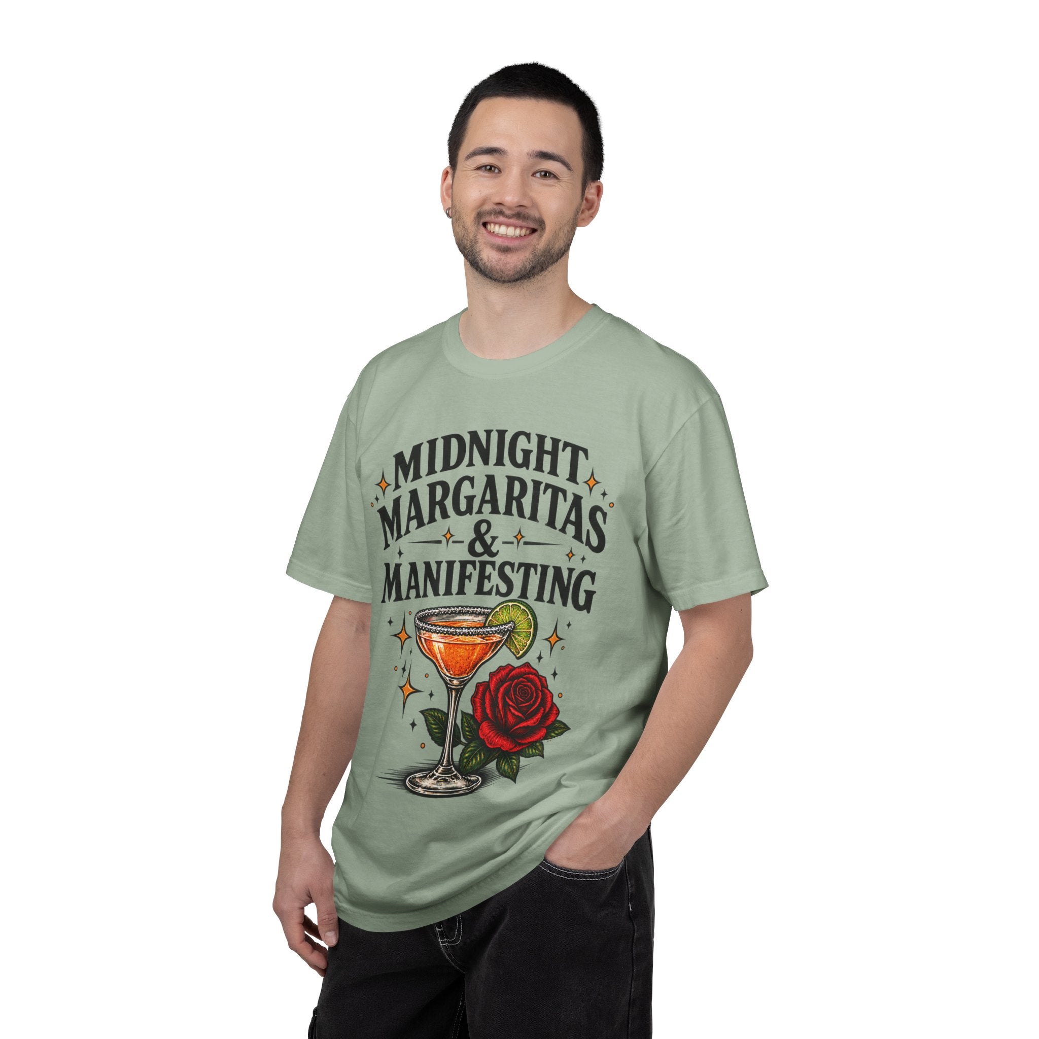 Midnight Margaritas & Manifesting T-shirt | Margarita Cocktail Illustration