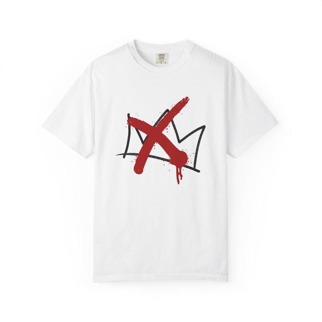 No Kings Red Paint X Crown | Street Art Graffiti Tee