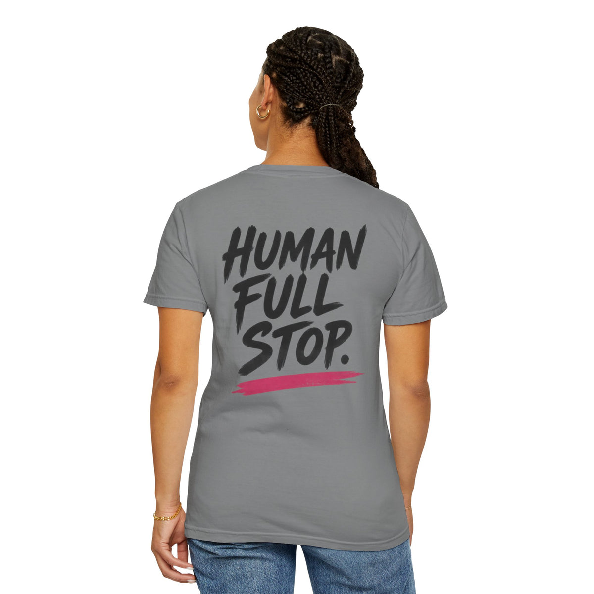 Rose Division rose graphic T-Shirt | Human Full Stop back print