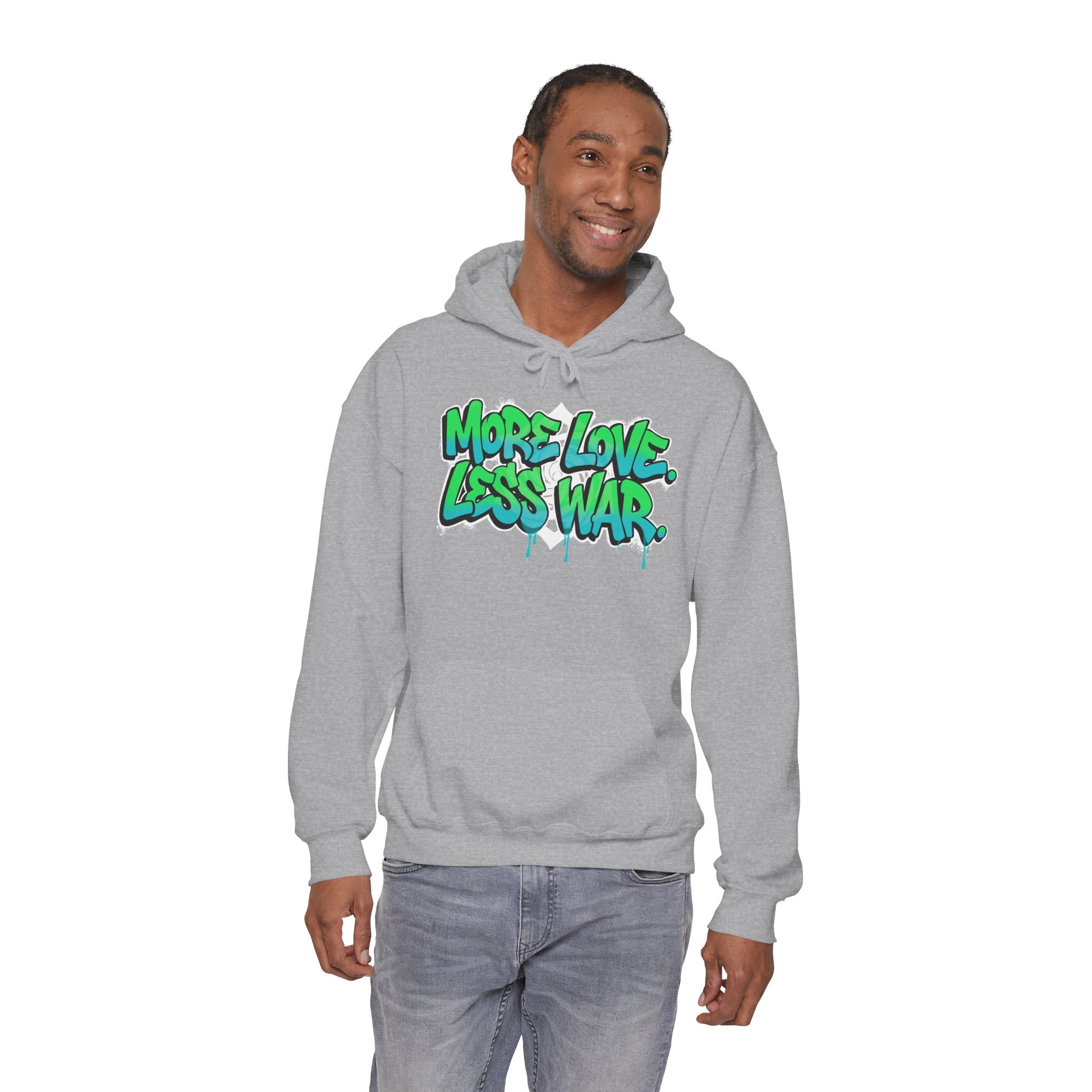 More Love | Less War Hoodie | Graffiti Peace Unisex Hoodie