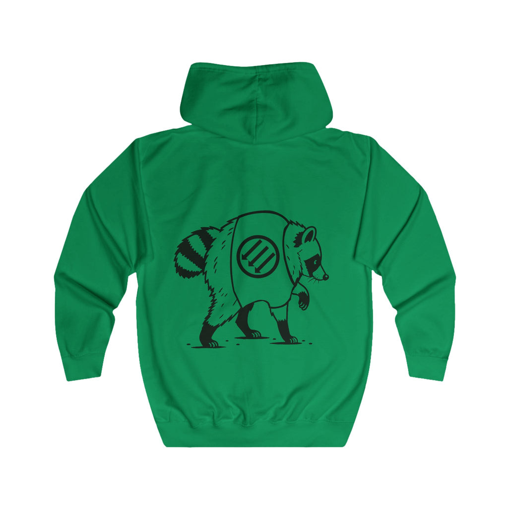 Racoon Out Looking for Trash. Unisex Full Zip Hoodie