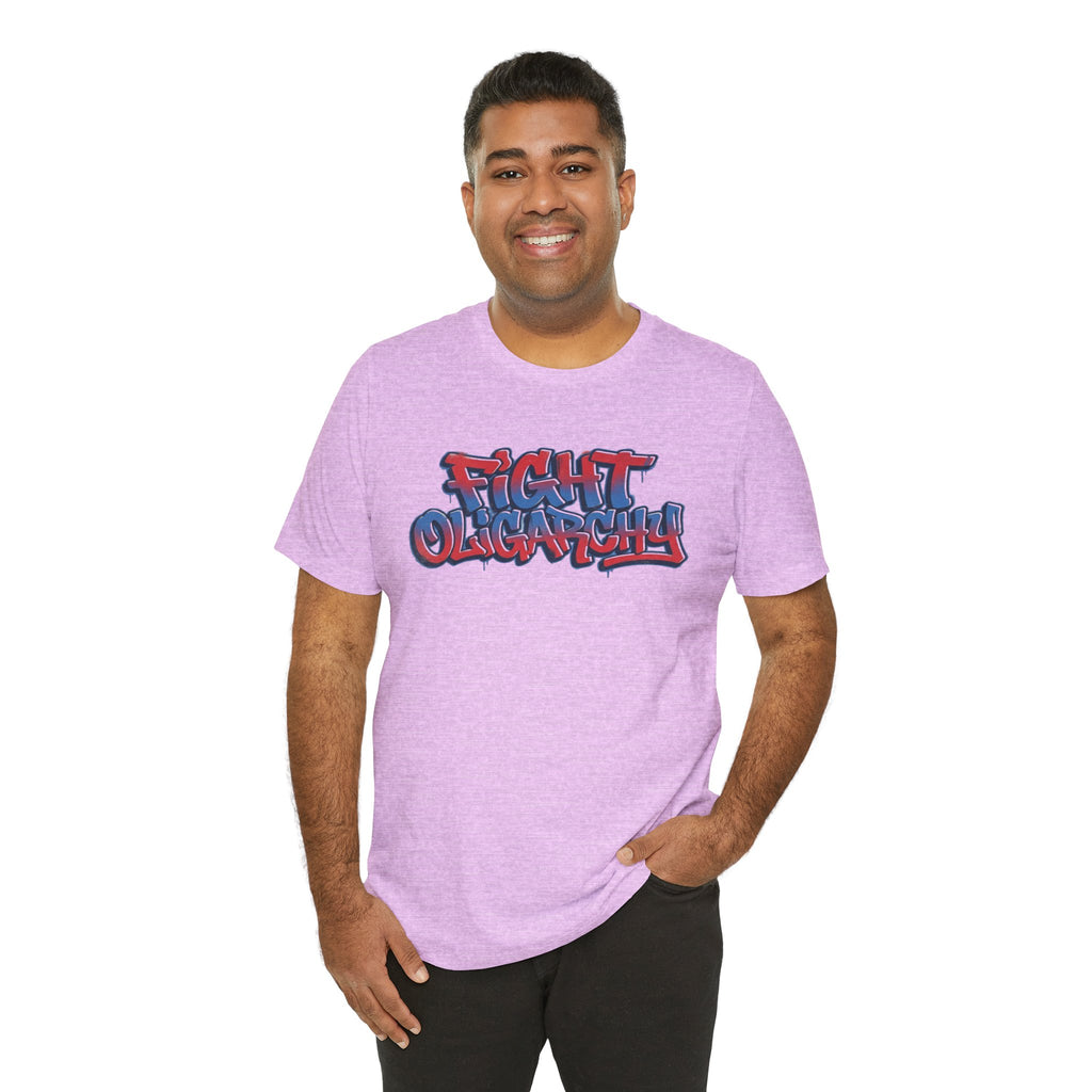 Fight Oligarchy! Bernie and Abdul Unisex Jersey Short Sleeve Tee