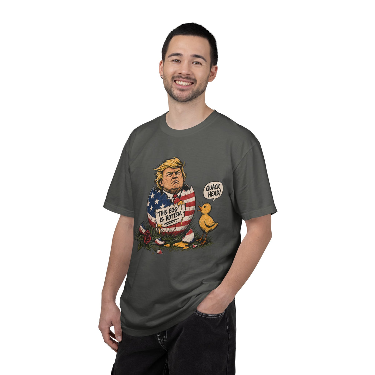 Trump is a Rotten Egg Easter Shirt Unisex Garment-Dyed T-shirt
