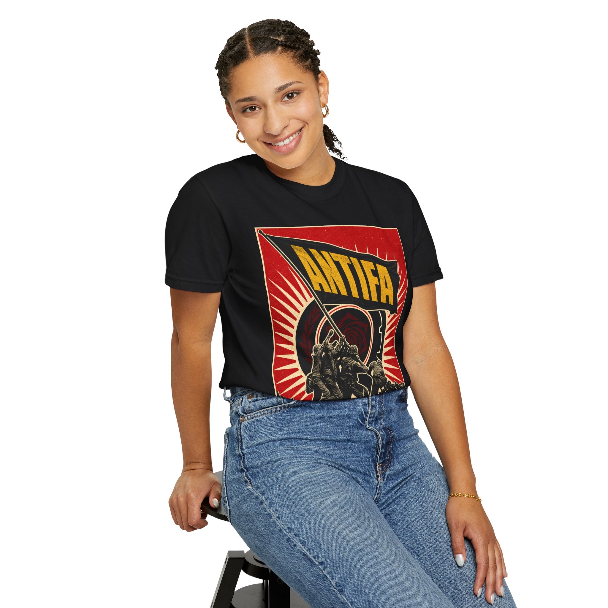 Antifa Protest T-Shirt | "Resist. Unite. Liberate." Graphic Tee Unisex T-Shirt