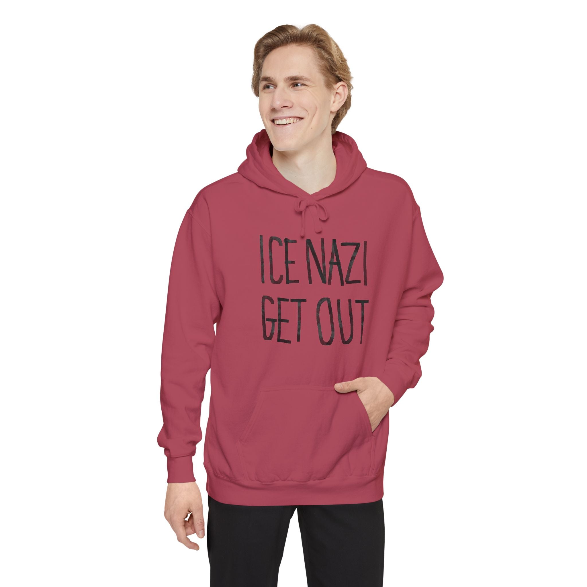 ICE NAZI OUT Hoodie | Political Statement, Protest Slogan