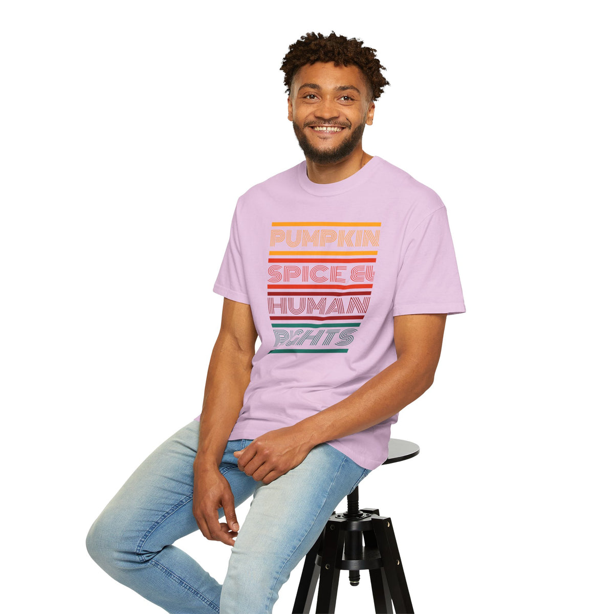 Pumpkin spice and human rights Unisex Garment-Dyed T-shirt