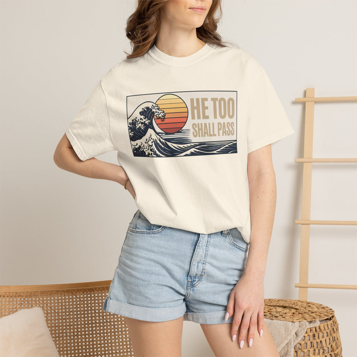 He Too Shall Pass. This Too Shall Pass. Unisex Garment-Dyed T-shirt