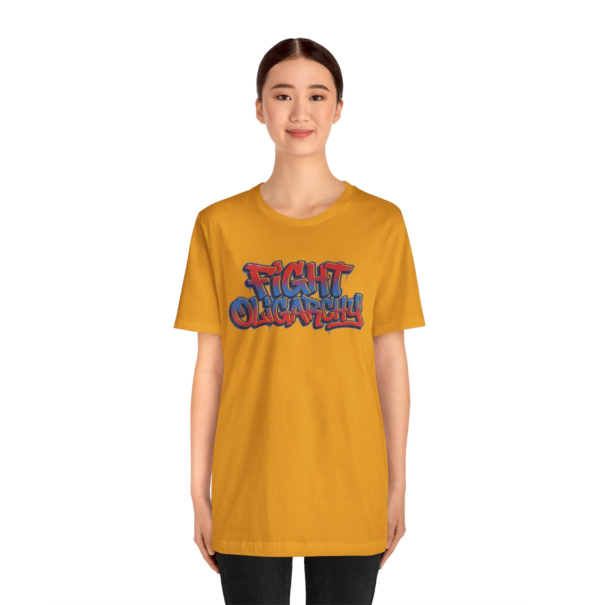 Fight Oligarchy! Bernie and Abdul Unisex Jersey Short Sleeve Tee