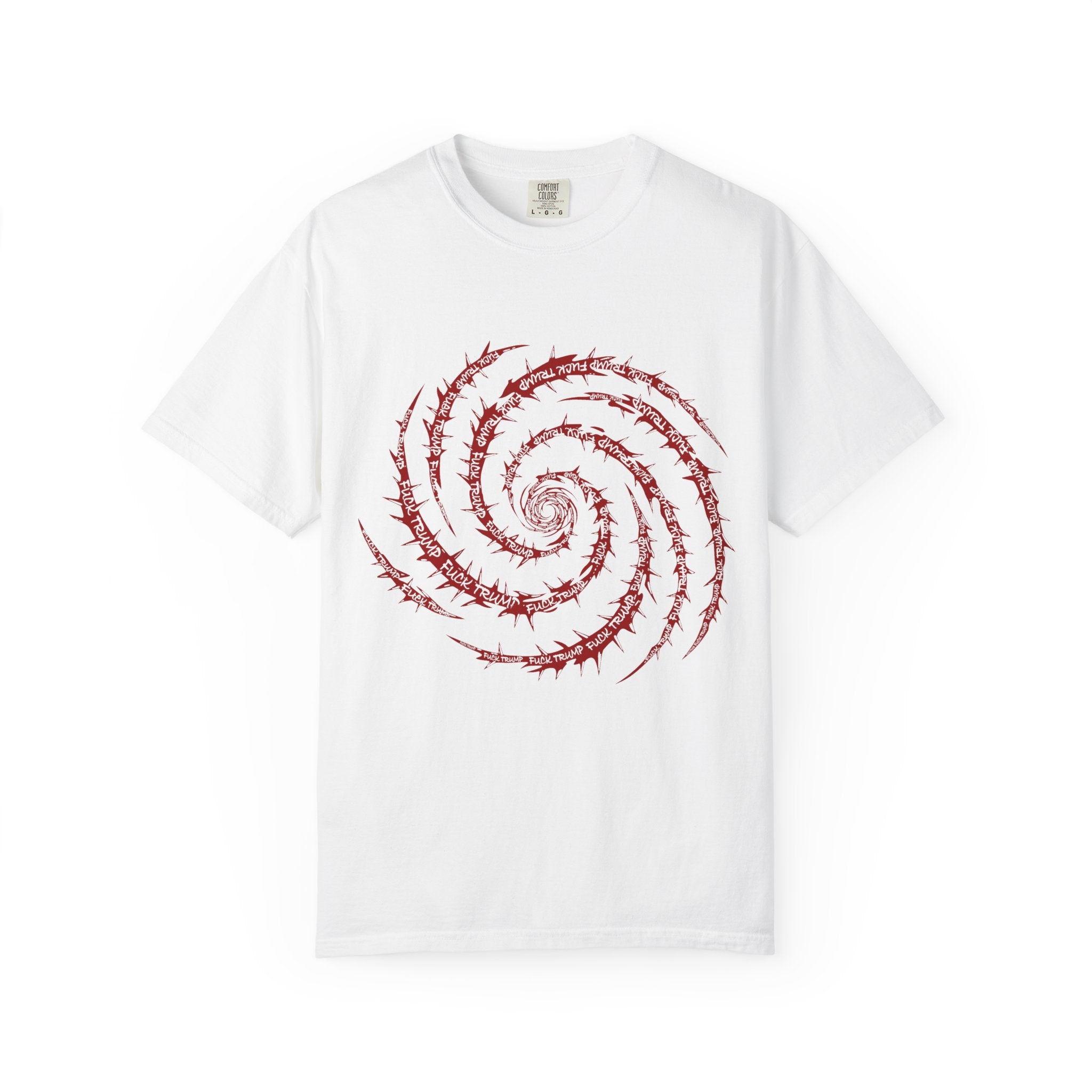 Red Vines and thorns with FUCK TRUMP Spiral Graphic Tee