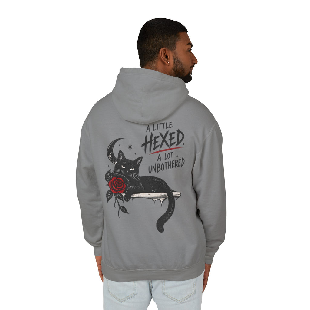 Black Cat Energy Unisex Lightweight Hooded Sweatshirt