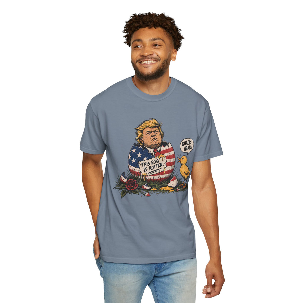 Trump is a Rotten Egg Easter Shirt Unisex Garment-Dyed T-shirt