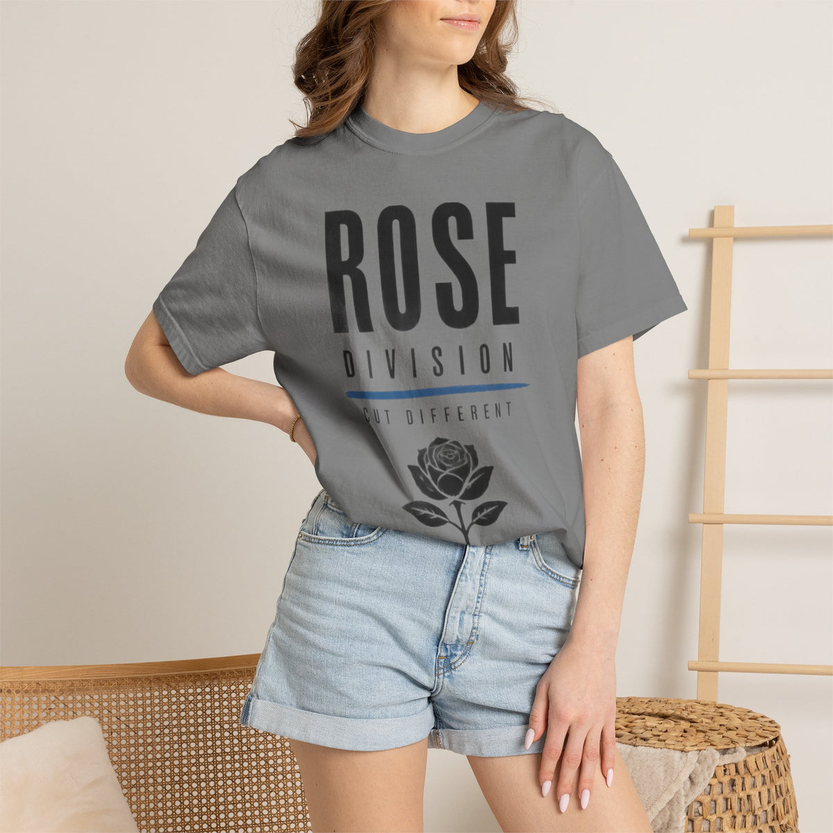 Rose Division rose graphic T-Shirt | Human Full Stop back print